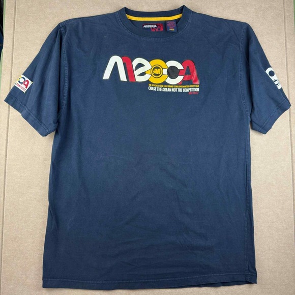 mecca Other - Mecca T-Shirt Men XXL‎ Blue Chase The Dream Graphic 84 Logo Streetwear Hip Hop